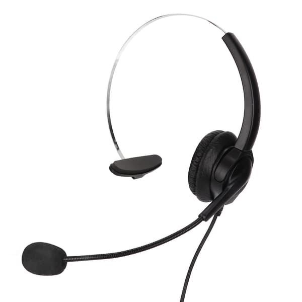 3,5 mm ensidigt forretningshovedtelefon justerbart behageligt mono-callcenter-headset med mikrofon til telefoner og bærbare computere