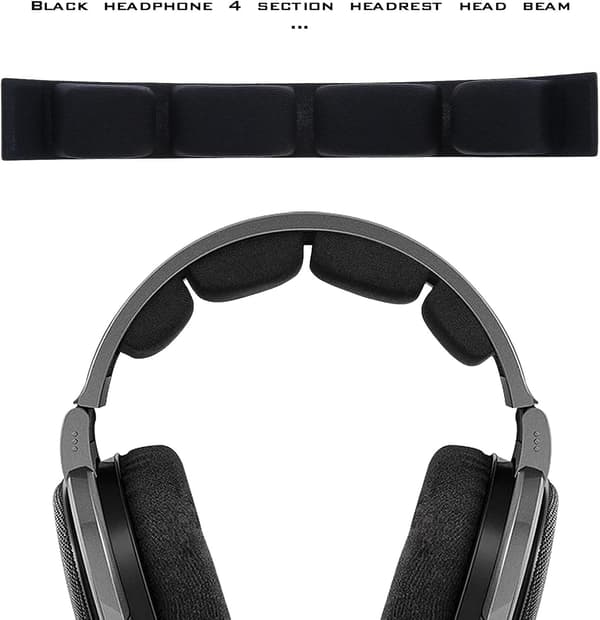 Hodebåndtrekk for hodetelefoner 184x24mm for Sennheiser, svart