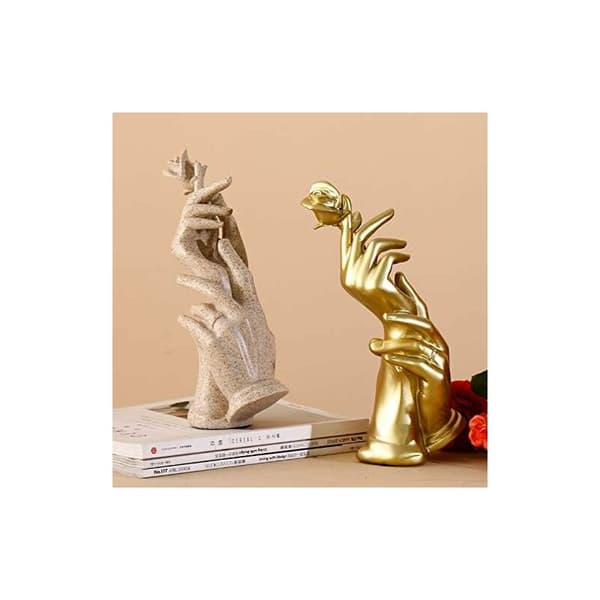 Home Decor Resin Sculpture Hand in Hand Figure Ornament Wedding