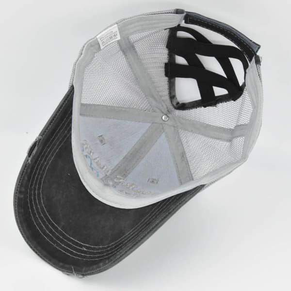 Barn Hair Don't Care baseballhette (blå) - truckerhette for kvinner - trendy og søt solhatt