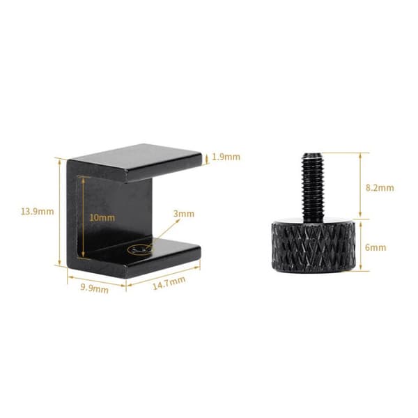 8 dele 3D-printer sengeklemme, 3D-printer glasplade klemme tilbehør til Ender 3s 3 Pro, 5 Pro, CR-20 Pro, CR-10S Pro