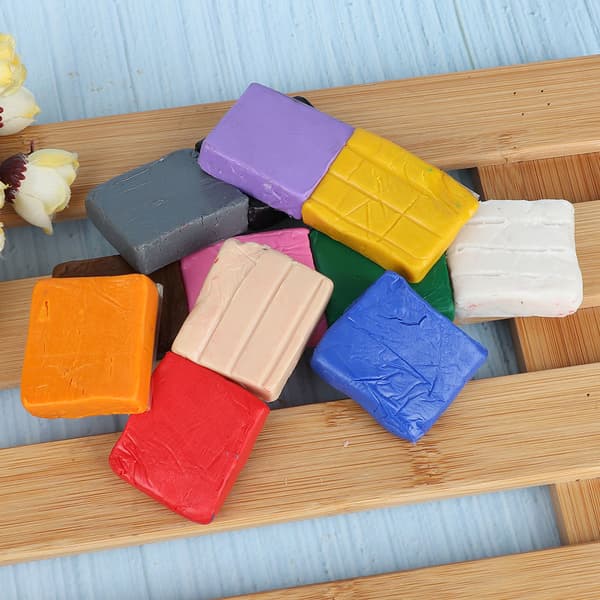 12 farver ler polymer sæt polymer ler hånd DIY legetøj modellering polymer ler læring for børn