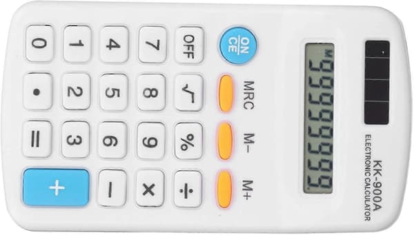 Small Calculator, Handheld Calculator 8 Digits with LCD Display Battery Life Clear Sensitive Button Solar Power -Yx