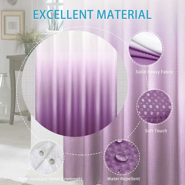 Bruseforhæng 180 x 180 cm lilla gradient bruseforhæng vandtæt trykt polyester bruseforhæng