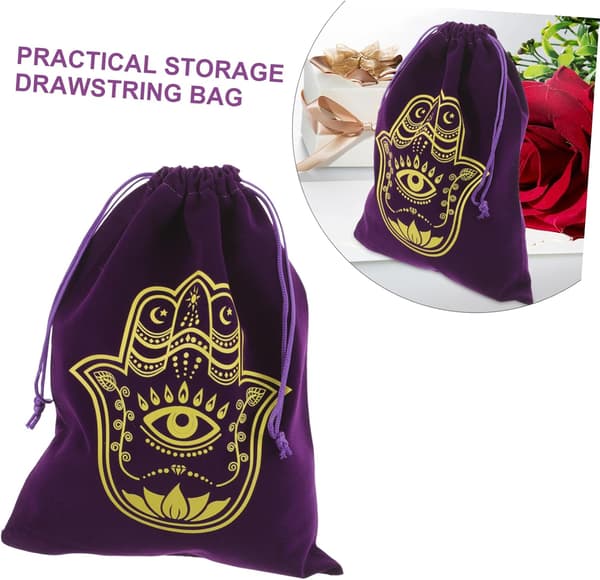 Velvet Drawstring Pouch for Jewelry Storage Small Decorative Drawstring Bag