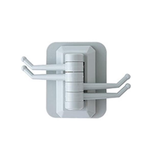 Self-Adhesive ABS Rotating Towel Hanger, Wall-Mounted Multi-Hook, No Drilling for Bathroom Kitchen