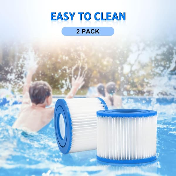 4 stk. filterpatroner til boblebad, filterpatron, erstatningsfilter til Best-way filterpatron VI, filterpatroner til boblebad til L-a-y-Z-Spa Miami 4pcs