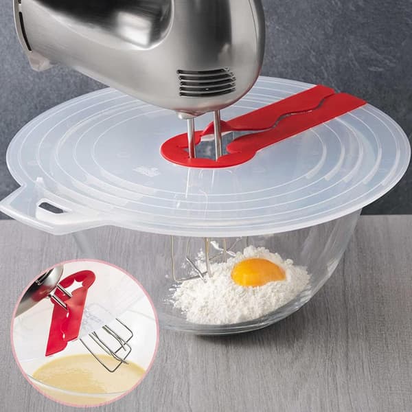 2-pack mixer splash guard lid, splash-proof scald lid, splash-proof lid, silicone splash guard, 31x34 cm