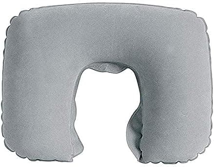 Two-pack inflatable neck pillows for vacation and travel comfort. Compact and lightweight for easy storage.