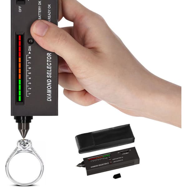 High-Precision Diamond Selector Gemstone Jewelry Detector Test Tool with Case for Beginners and Experts