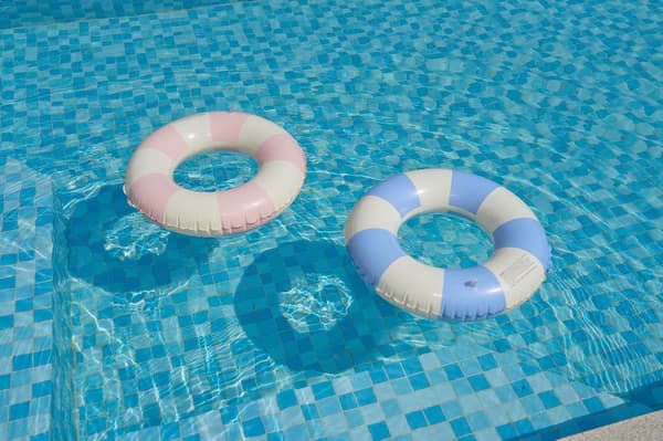 Swimming Ring Teenagers Retro Striped Swimming Ring Olive Inflatable Armpit Ring Cherry Floating Ring 2pcs 60cm*60cm*60cm