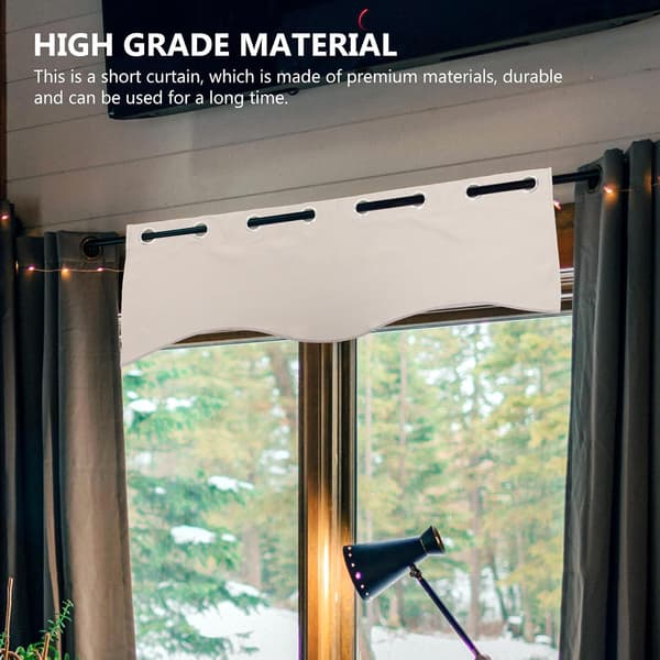 Small Light-Blocking Curtains Window Valance Polyester Chic Simple Look Privacy Window Decor