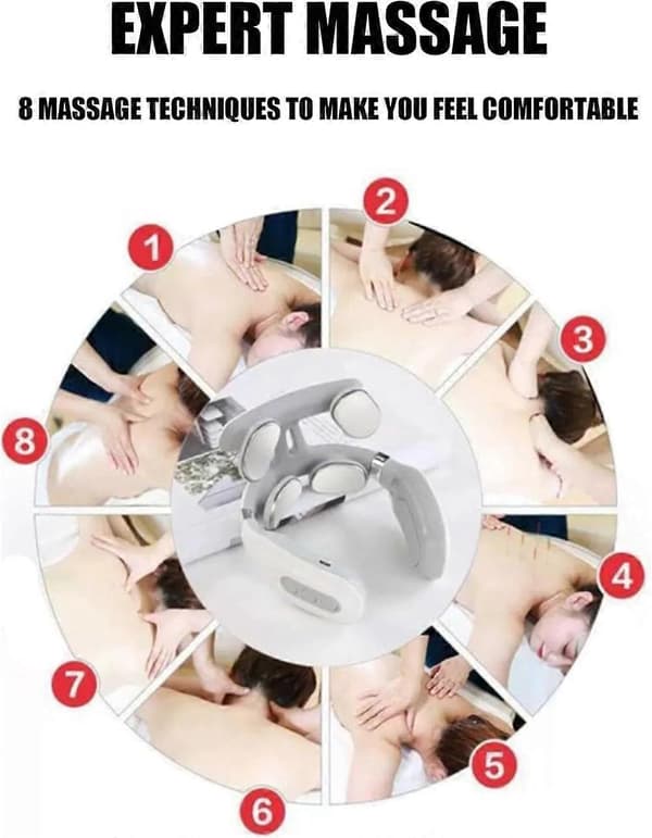 Rechargeable Electric Neuro Pulse Neck Massager, Portable Neck Massager