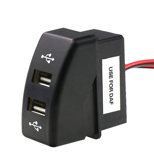 Bil Dobbelt USB-oplader 5V 2.1A Bil USB-stik Biltilbehør til Daf Lastbil Daf 95 XF XF 106 10