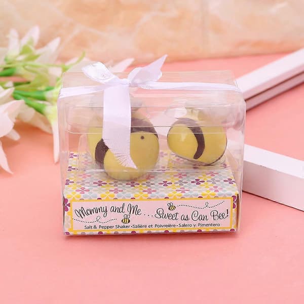 Ceramic Honey Bee Spice Jars Salt and Pepper Shakers Container Wedding Gifts Set