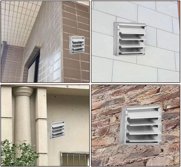 Veggventilasjonshette - avtrekksgitter - rustfritt - stål - bad - 150 - mm - Ventilasjonshette - Ventilasjonsanlegg