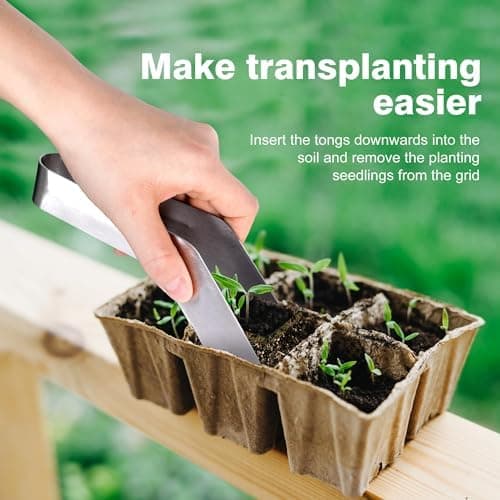 17 cm plantepincet til haveplanter i rustfrit stål, planteværktøj til planter