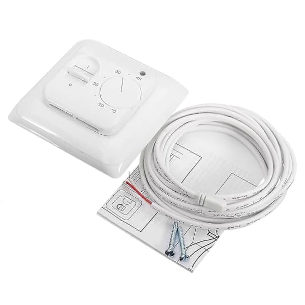 230V 16A Mekanisk termostat for gulvvarme temperaturkontroll med gulvsensor