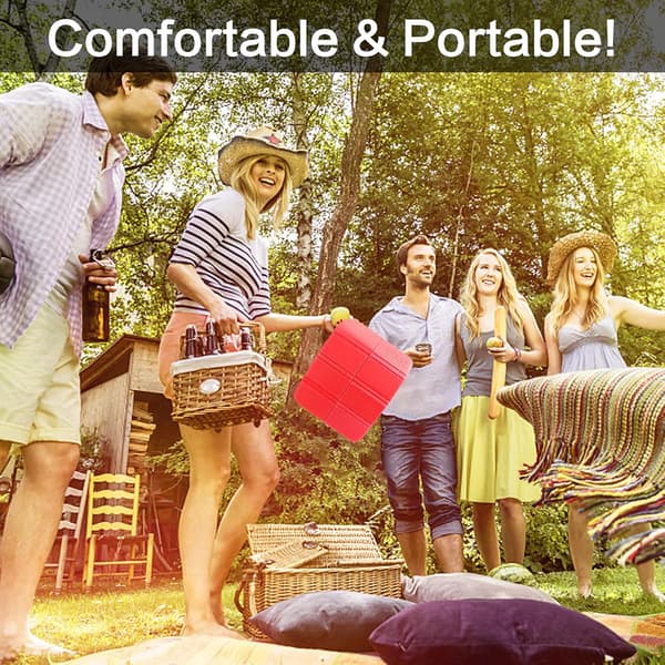 Sett med 2 sammenleggbare campingmatter, puter for fotturer, hagearbeid