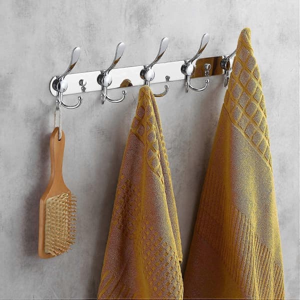 Väggkrokar - Rostfria stålhyllor (2-pack) - Kraftig väggmontering - Premiumdesign Rostfri hängare vägg