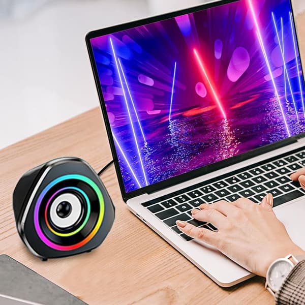 Datorhögtalare Skrivbord PC Laptop Högtalare RGB Mini Gaming
