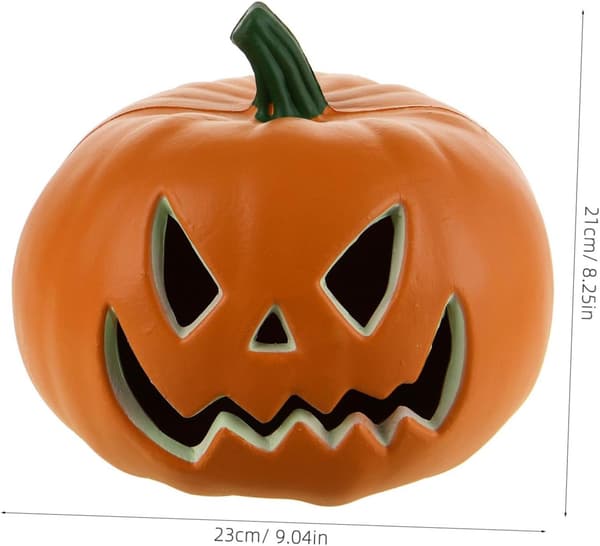 Cabilock Græskar Halloween LED Dekorativ Lys Statue Lampe til Indendørs og Udendørs Festlig Atmosfære Efterårsbord og Haveudsmykning