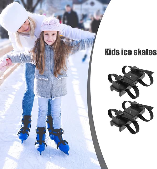 Barnskridskor med fästremmar, bärbara återanvändbara småbarnsskridskor