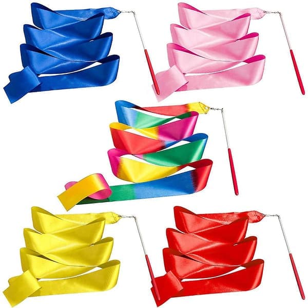 [LCS] Dance Band Set, 5 pcs 2m Artistic Streamer Rhythmic Gymnastics Multicolored