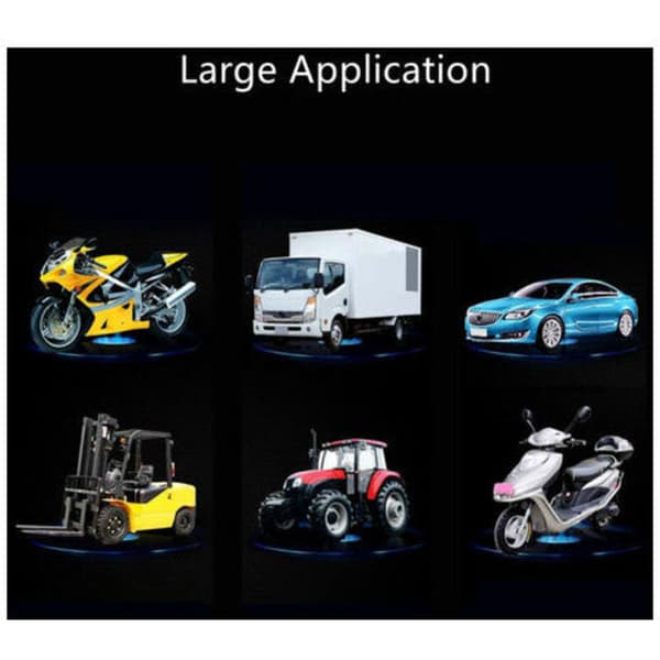 12V/24V intelligent batterioplader, pulslader med digitalt display til bilbatteri, celle, motorcykel