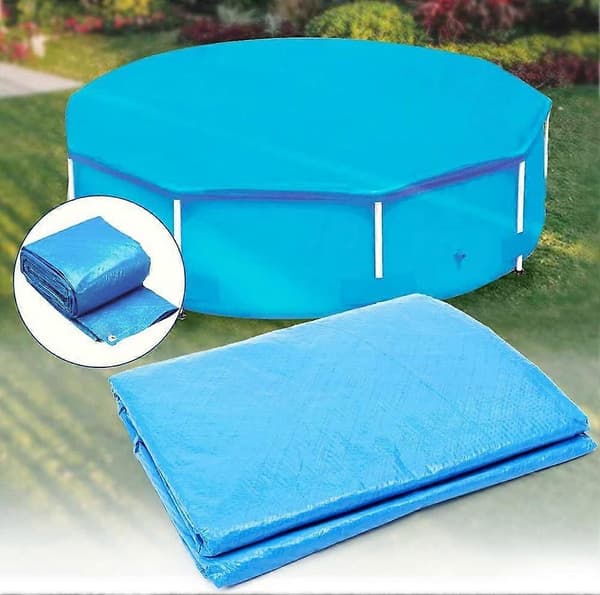 Round Pool Cover, Easy Installation, Dustproof Pool Cover, Suitable for Inflatable Pools and Above-Ground Pools (183 cm)