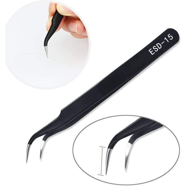 6-piece precision tweezer set, anti-static tweezers, used for electronics, jewelry, crafts, laboratory work, hobbies