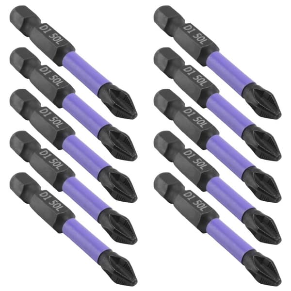 PH2 Magnetic Cross Head Screwdriver, Impact Driver, 50mm Drill Screw, Non-slip Electric Screwdriver, Power Tool