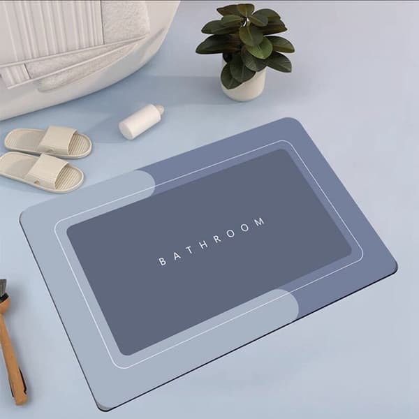 Bath Mat in Skin, Super Absorbent Bath Mat, Drying Floor Mat, Easy to Clean Doormat, Kitchen Mat, Dark Grey