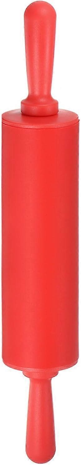 Silicone Rolling Pin for Baking 30 cm Non-Stick Rolling Pin Dough Roller for Dough Pizza Pastry Fondant Kitchen, Red