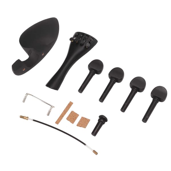 Violin Fiddle Tilbehørssæt Reservedele Metal Træ til 4/4 Størrelse Musikinstrument