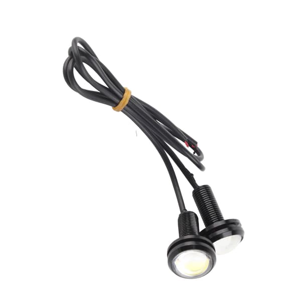 8 stk Eagle LED-lys Hvit 23 mm 12V Aluminiumslegering Vanntette Støvtette LED-billys for kjørelys