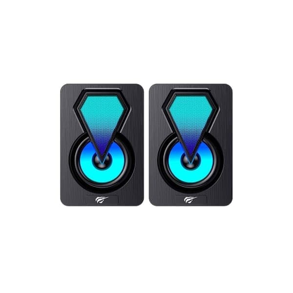 Havit Computer Speakers Mini 3Wx2 with RGB Lighting - Black