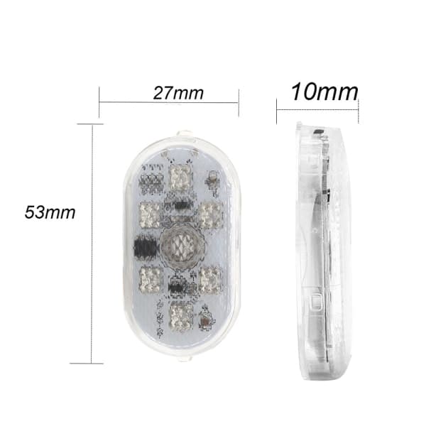 2 RGB bilinteriörlampor, touch-switch, med USB-port