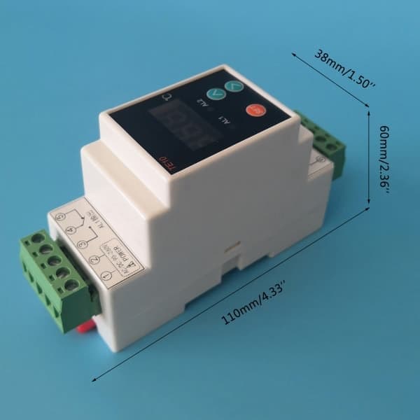 2-vägs reläutgång temperatur larmkontroller DIN-skena termostat med sensor
