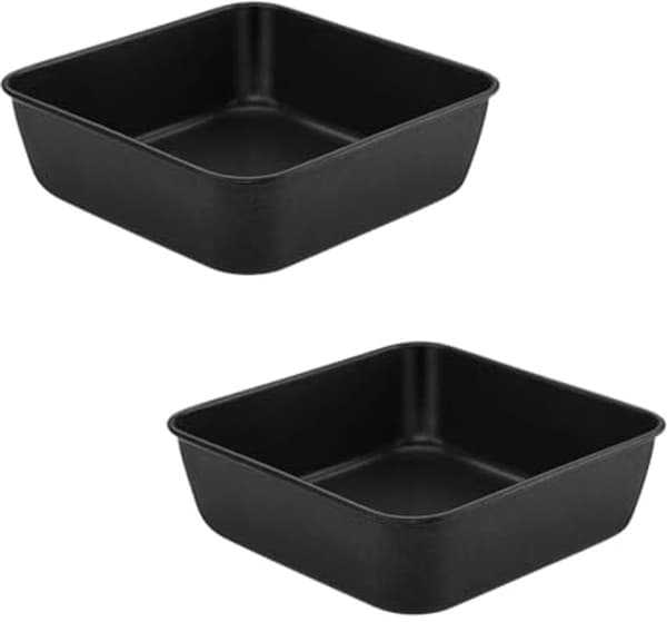 Lille firkantet bageform, sæt med 2, non-stick, perfekt til kage, brownie og snacks