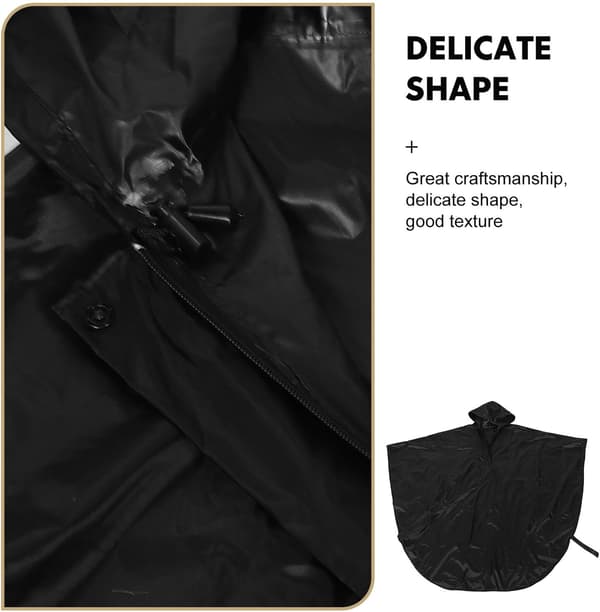 Waterproof Wheelchair Rain Poncho with Hook and Loop Closure, Full Coverage Rainwear