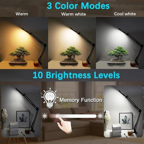 5x Magnifying Glass with Light, Illuminated Magnifier, Magnifying Lamp, 3 Color Modes