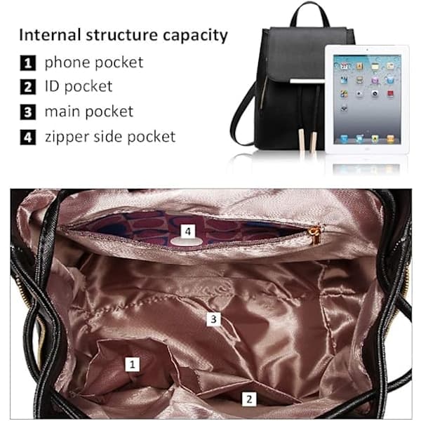 Fashion Backpack for Women, Travel Backpack Mini Wallet Bag Cute Backpack Multifunctional Shoulder Bag