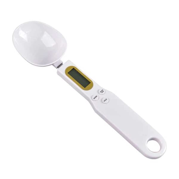 Digital Kitchen Scale with Spoon Scoop Spoon Scale 500g/0.5g Cooking White white