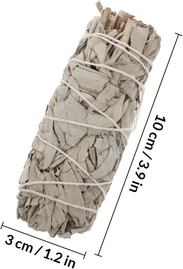 Meditation Incense Sage Bundle with Gypsum for Indoor Environment Cleaning and Bodily Healing