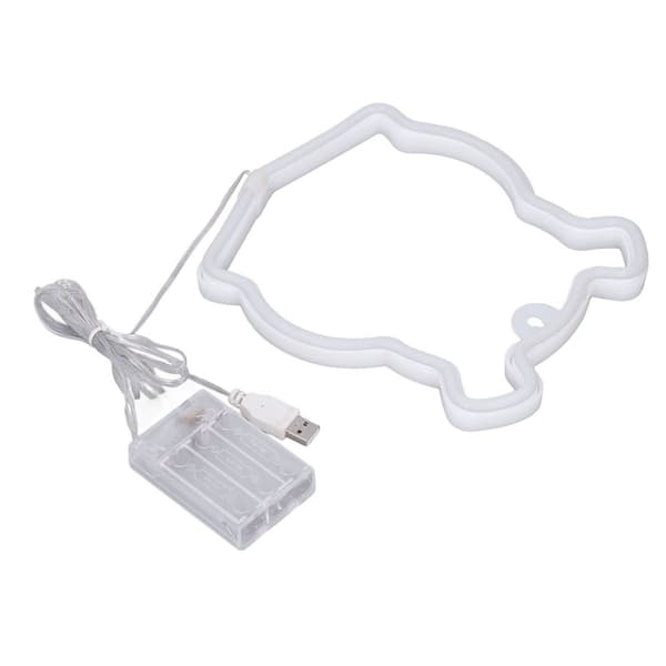 Neonljus LED-skylt i björnform, batteridriven, USB KLB