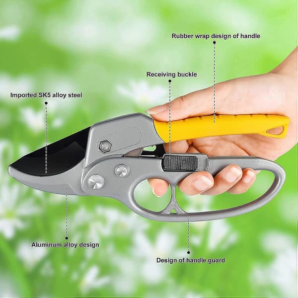Garden Shears, German Pruning Shears, Ratchet Pruning Shears, 3 Times Easier Work, Garden Tools