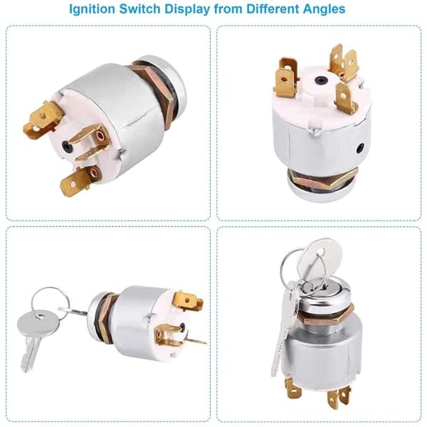 Ignition Switch, 12V Universal Engine Start Switch with Key Suitable for Motorcycles, Tractors, Cars and Boats