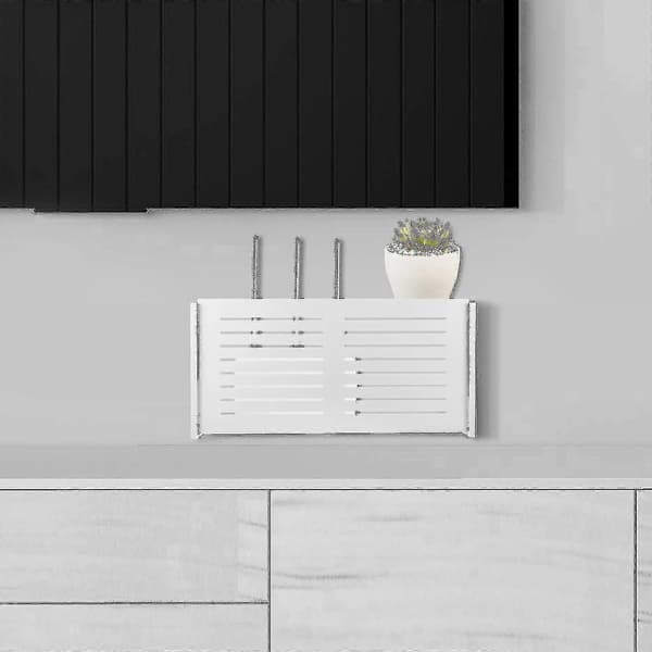 Router Storage Box Wall Mounted Wireless Panel Shelf Home Decor