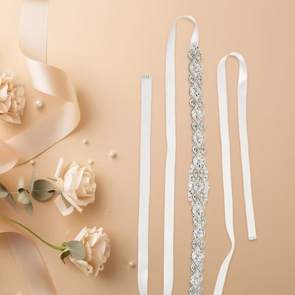 Justerbart Rhinestone Brudebelte for Brudekjole Korsettstil